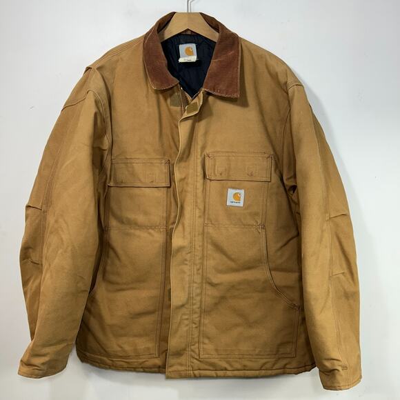 VTG Carhartt C03 Chore Coat Mens 46 XL Brown Arctic Barn Canvas - Picture 1 of 9